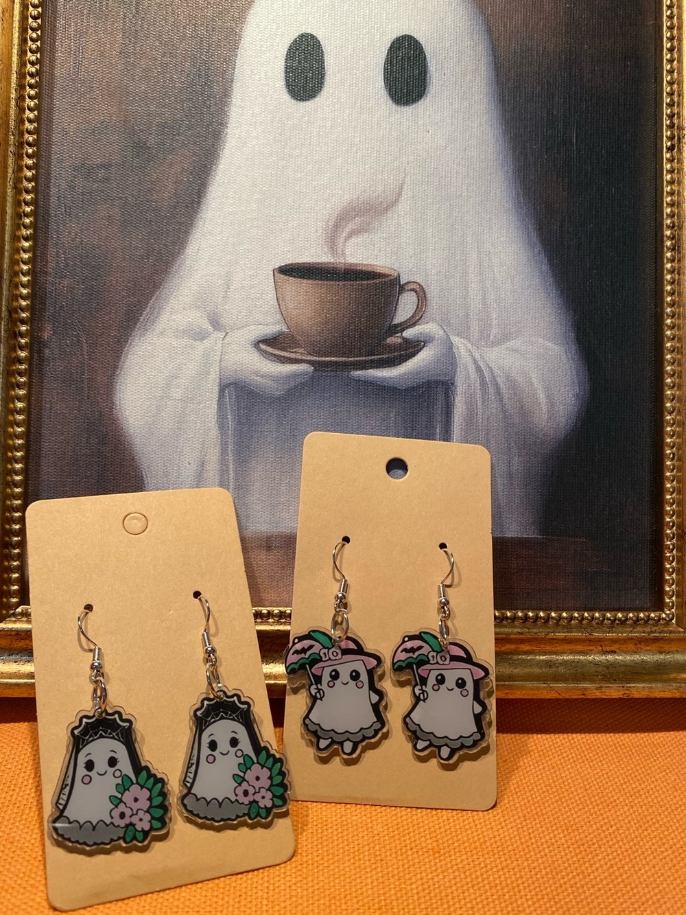 Cute Ghost Earrings Set